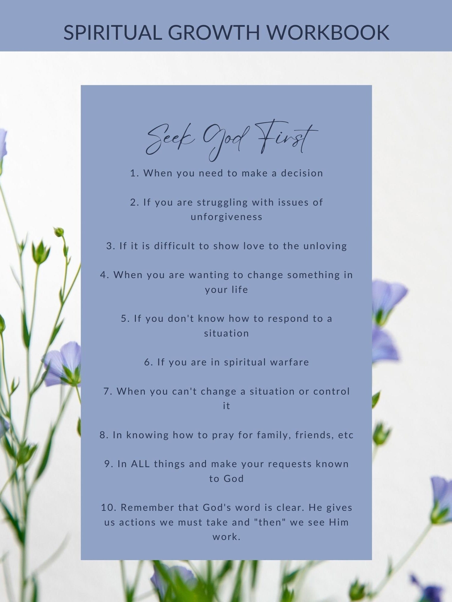 The Spiritual Growth Workbook-instant DOWNLOAD- Guided Spiritual Growth ...