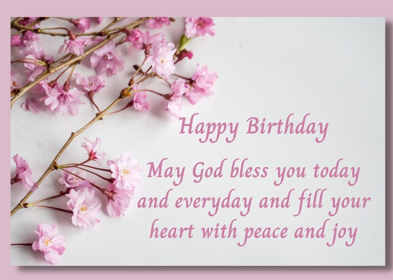 Religious Birthday Card-folded Card-instant Download-christian Birthday ...