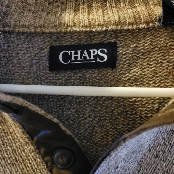 Chaps Elbow Patch Pullover Sweater Size XL Vintage - image 5