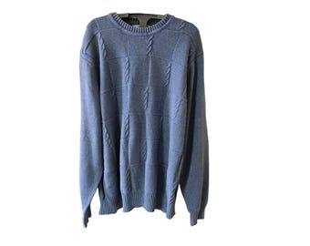 Vintage Geoffrey Bean Herren Strickjacke Blau Gr. XL