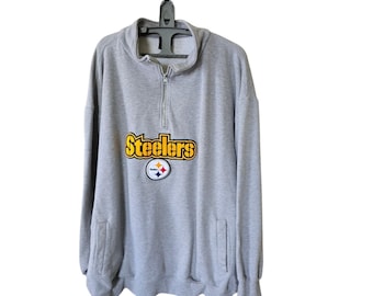 Vintage NFL Apparel 1/4 Zip Pittsburg Steelers Sweatshirt Size 3X