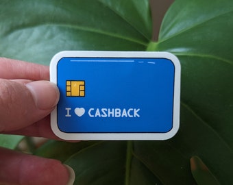 SMALL I <3 Cashback Credit Card Sticker