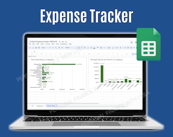 Expense Tracker (1-3 Months) | Google Sheets Template | Digital Download | Easy to Use, Instructions Included, Get Started with Budgeting