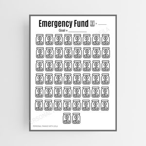 Printable Emergency Fund Tracker | DIGITAL DOWNLOAD - Etsy