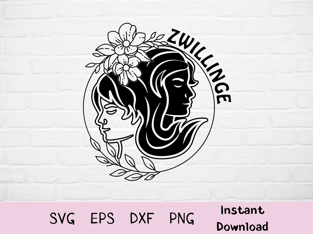 Zwillinge Svg Sternzeichen Svg Horoskop Svg Zodiac Sign Etsy