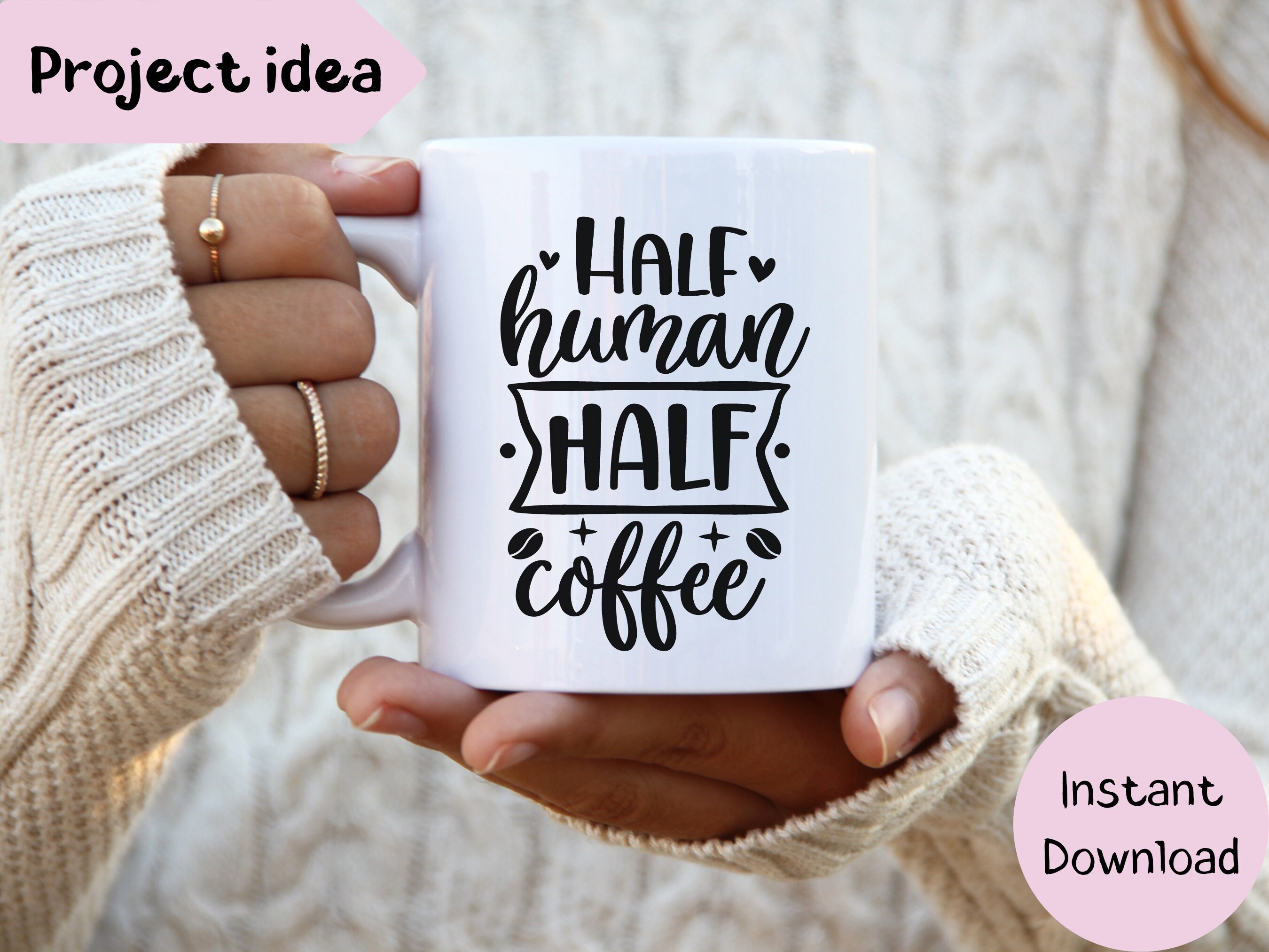 Half Human Half Coffee Svg Coffee Svg Coffee Lover Svg Etsy