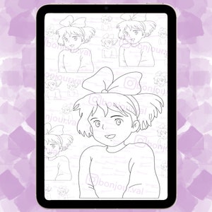 27 Ghibli Studios Characters Procreate Stamps pt.1 (Digital Download) image 10