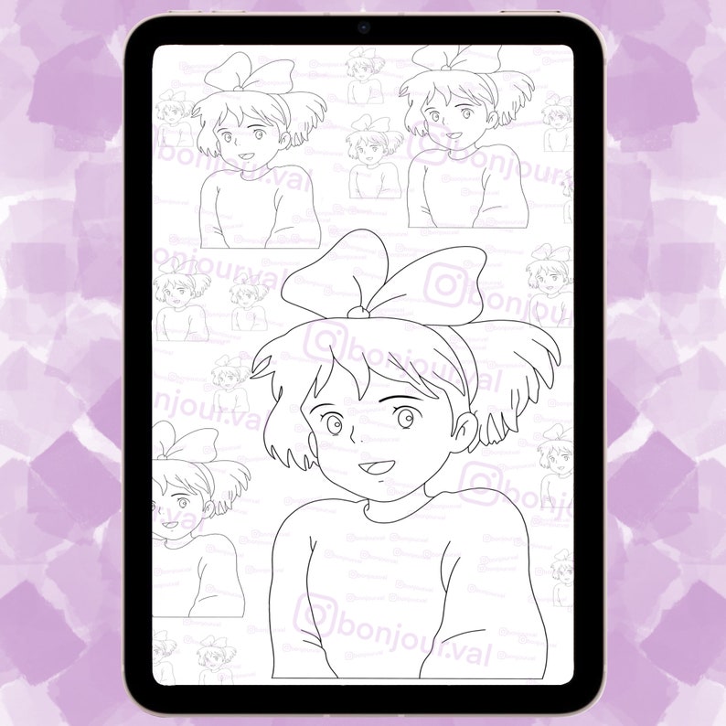 27 Ghibli Studios Characters Procreate Stamps pt.1 (Digital Download) image 10