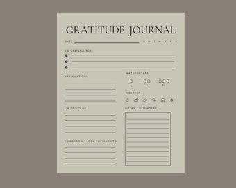 Gratitude Journal Pages