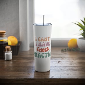 cheer practice tumbler, cheer tumbler, cheerleader gift, cheerleading gifts, cheer accessories, tumbler for cheer, cheer team gift