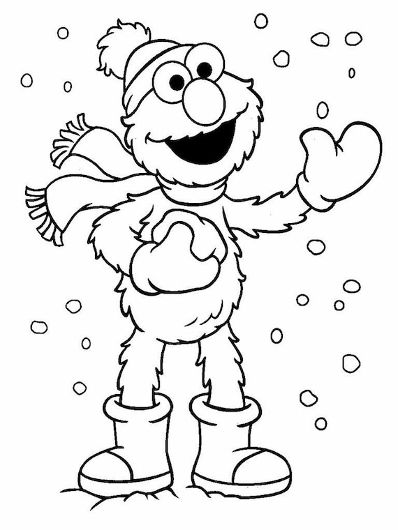 Elmo Coloring Sheets - Etsy Canada