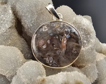 Türkischer Chalcedon Edelstein Handgemachter Sterling Silber Schmuck Anhänger Geschenk