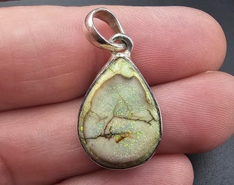 Sterling Opal Labradorit Edelstein handgemachte Sterling Silber Anhänger Geschenk