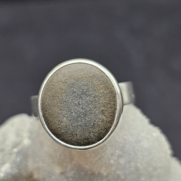 Lake Superior Basalt Handmade Sterling Silver Ring Size 6