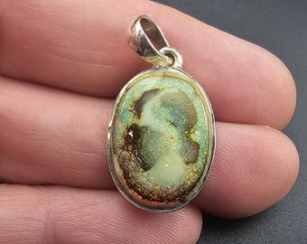 Sterling Opal Labradorit Edelstein handgemachte Sterling Silber Anhänger Geschenk