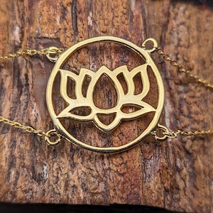 Dainty Lotus Bracelet