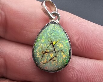 Sterling Opal Labradorit Edelstein handgemachte Sterling Silber Anhänger Geschenk