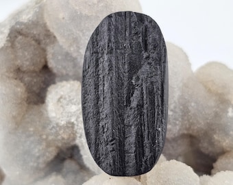 Oval Black Tourmaline Raw Natural Gemstone Cab Cabochon Jewellery Making Wirewrapping Craft Supply
