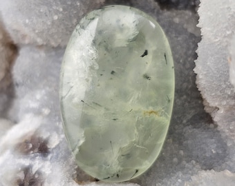 Oval Prehnite Natural Gemstone Cab Cabochon Jewellery Making Wirewrapping Craft Supply