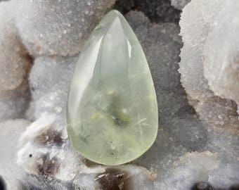 Teardrop Prehnite Natural Gemstone Cab Cabochon Jewellery Making Wirewrapping Craft Supply