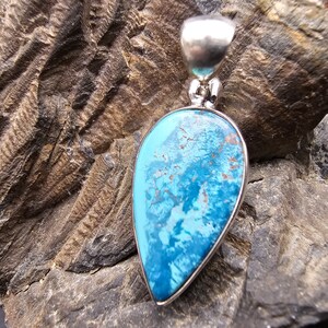 Shattuckite Sterling Silver Pendant