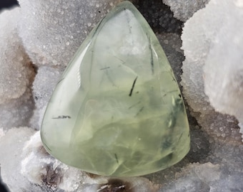 Large Teardrop Prehnite Natural Gemstone Cab Cabochon Jewellery Making Wirewrapping Craft Supply