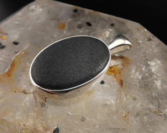 Lake Superior Black Basalt Pendant • Minnesota Rock • Minimalist Jewelry • Gift For Men