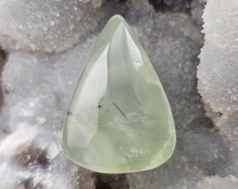 Teardrop Prehnite Natural Gemstone Cab Cabochon Jewellery Making Wirewrapping Craft Supply