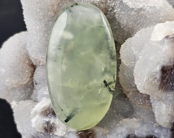 Large Oval Prehnite Natural Gemstone Cab Cabochon Jewellery Making Wirewrapping Craft Supply