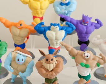 Machamp No068 Pokemon Mini Figure Metallic Paint Very Rare