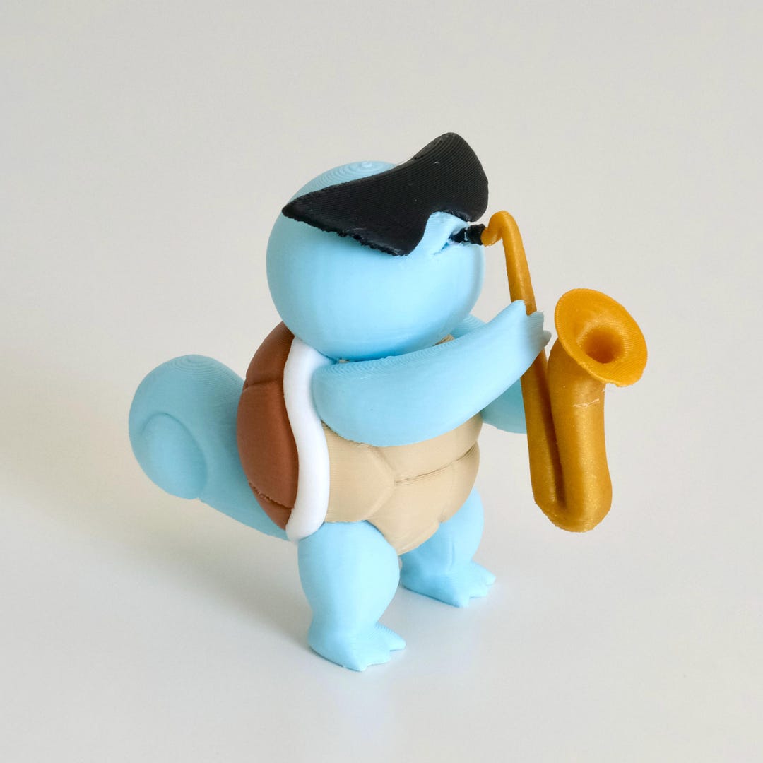 サックスゼニガメ：ポケットモンスターミームフィギュア - Etsy 日本