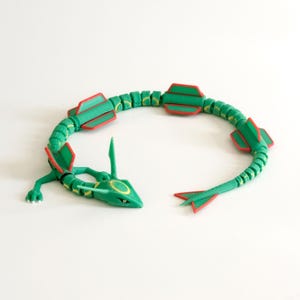 Articulated Rayquaza [Poseable 3D Printed Fidget Toy, Stress-Relief]
