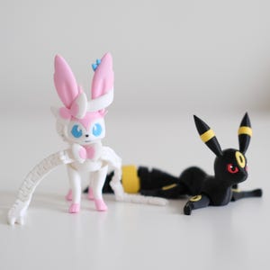 Articulated Sylveon & Umbreon Fidget Toys [Eeveelution Stress Relievers | ADHD Sensory Toy]