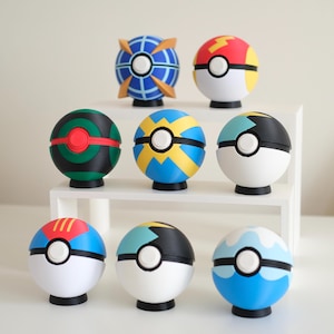 Functional Poke Ball SET 2 [Game Holder Option]