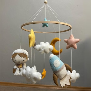 Universe Mobile, Space Baby Mobile, Space Theme Nursery, Nursery Space Decor, Space Baby Mobile Crib, Celestial Nursery, Stars Baby Shower