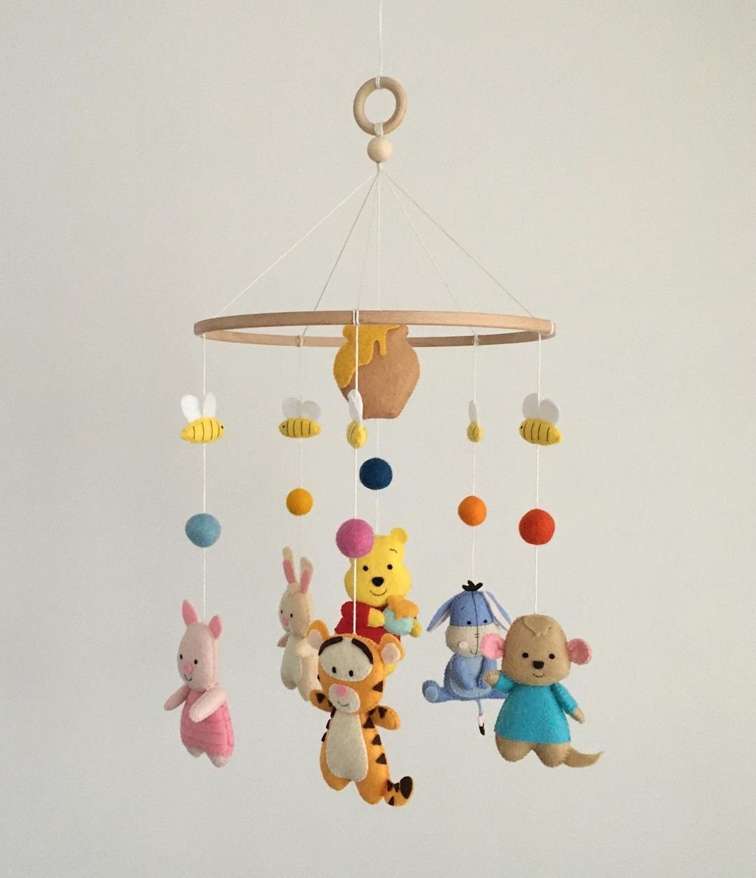 Classic Winnie The Pooh Baby Mobile For Crib Woodland Baby Mobile