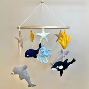 Customized Ocean Baby Mobile: Nautical, Ocean Nursery Decor, Baby Shower Gift
