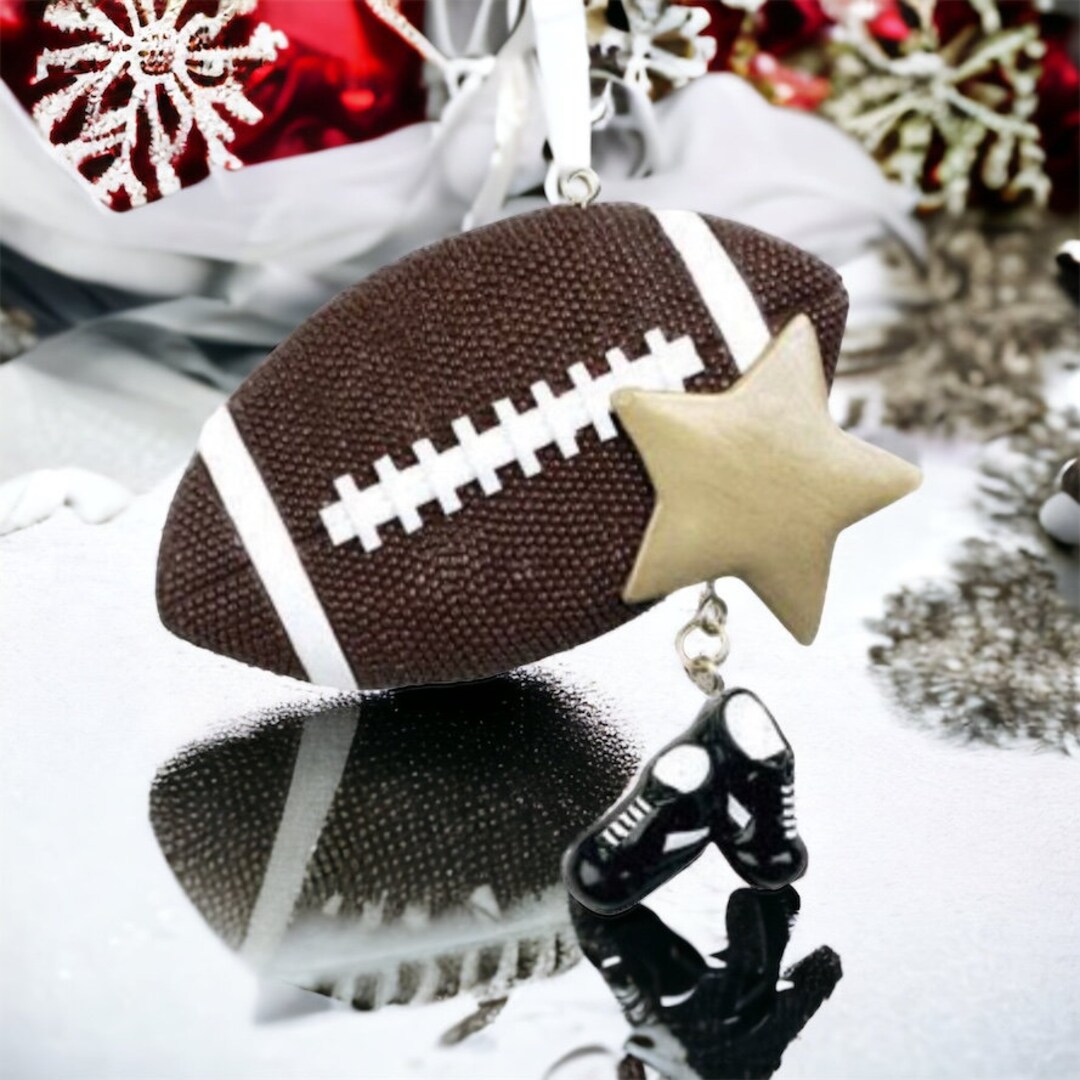 Personalized Football Ornament Football Christmas Ornament Etsy