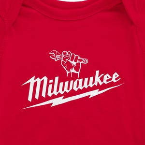 Cache-couche pour bébé inspiré de l&#39;outil Milwaukee, cadeau unique de body d&#39;anniversaire pour tout-petit, tenue amusante