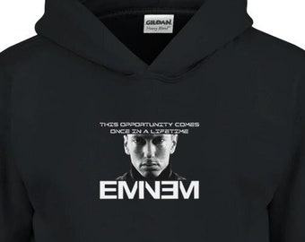 Youth Eminem &quot;Rap God&quot; Hoodie: Vintage Slim Shady Style (Gildan 18500B)