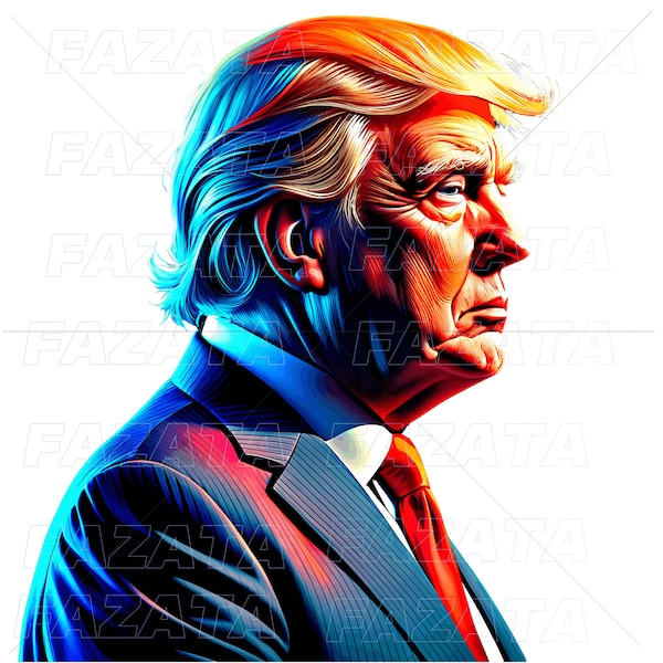 Donald Trump Silhouette PNG,Trump Face,American President PNG,Election 2024,Instant Download