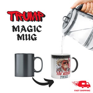 Trump 2024 Magic Mug: Cowboy Outlaw Flag, Patriotic Coffee Cup