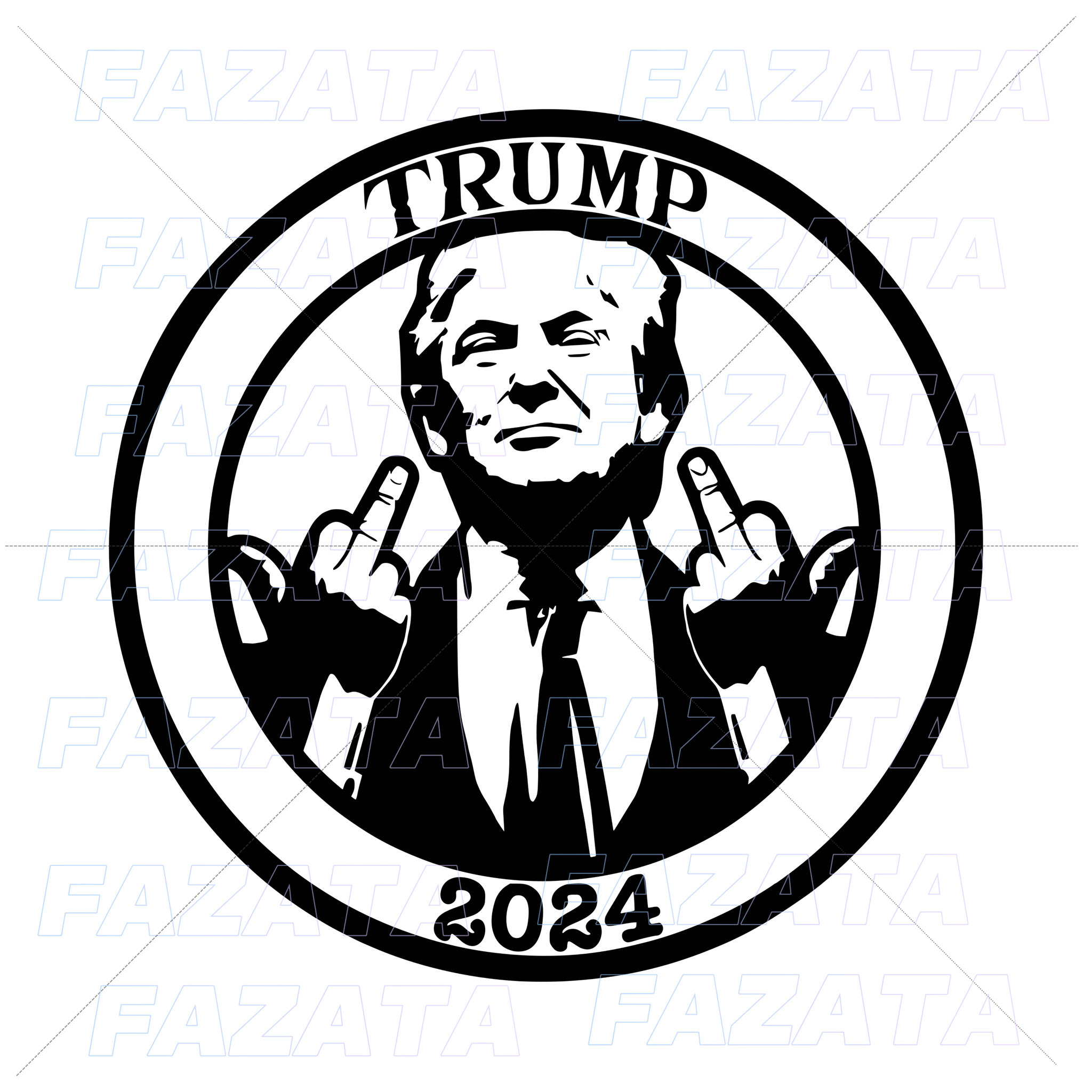 Trump Stamp 2024 PNG Digital File, SVG Cricut Trump File, Donald Trump Middle Finger Funny Etsy