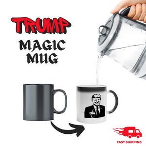 Trump Funny Middle Finger Mug Magic 11oz, Patriotic Trump Vance 2024 Coffee Cup