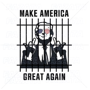 Trump Middle Finger SVG PNG: MAGA America Flag Design Cut File