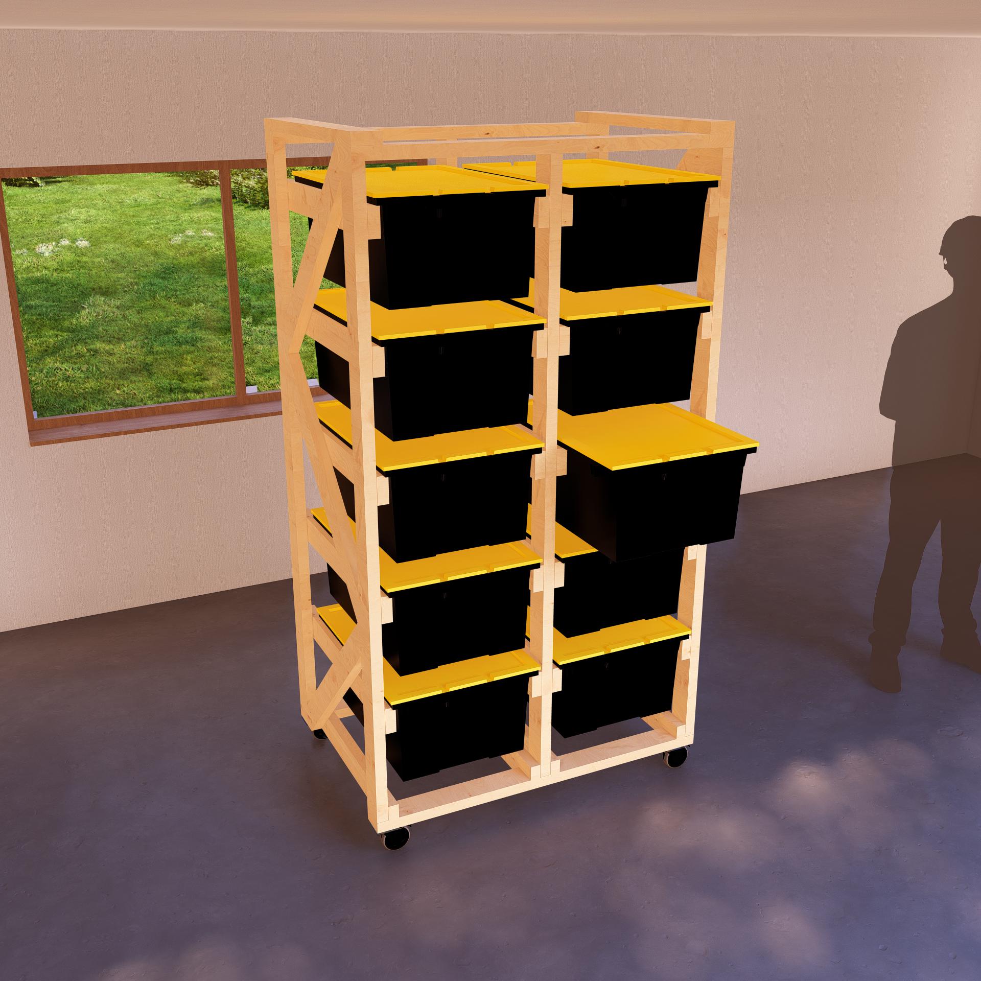 Mobile Rack Diy DIY Modular Tote Adaptable Storage Rack Plans, Mobile Wooden Design for ...