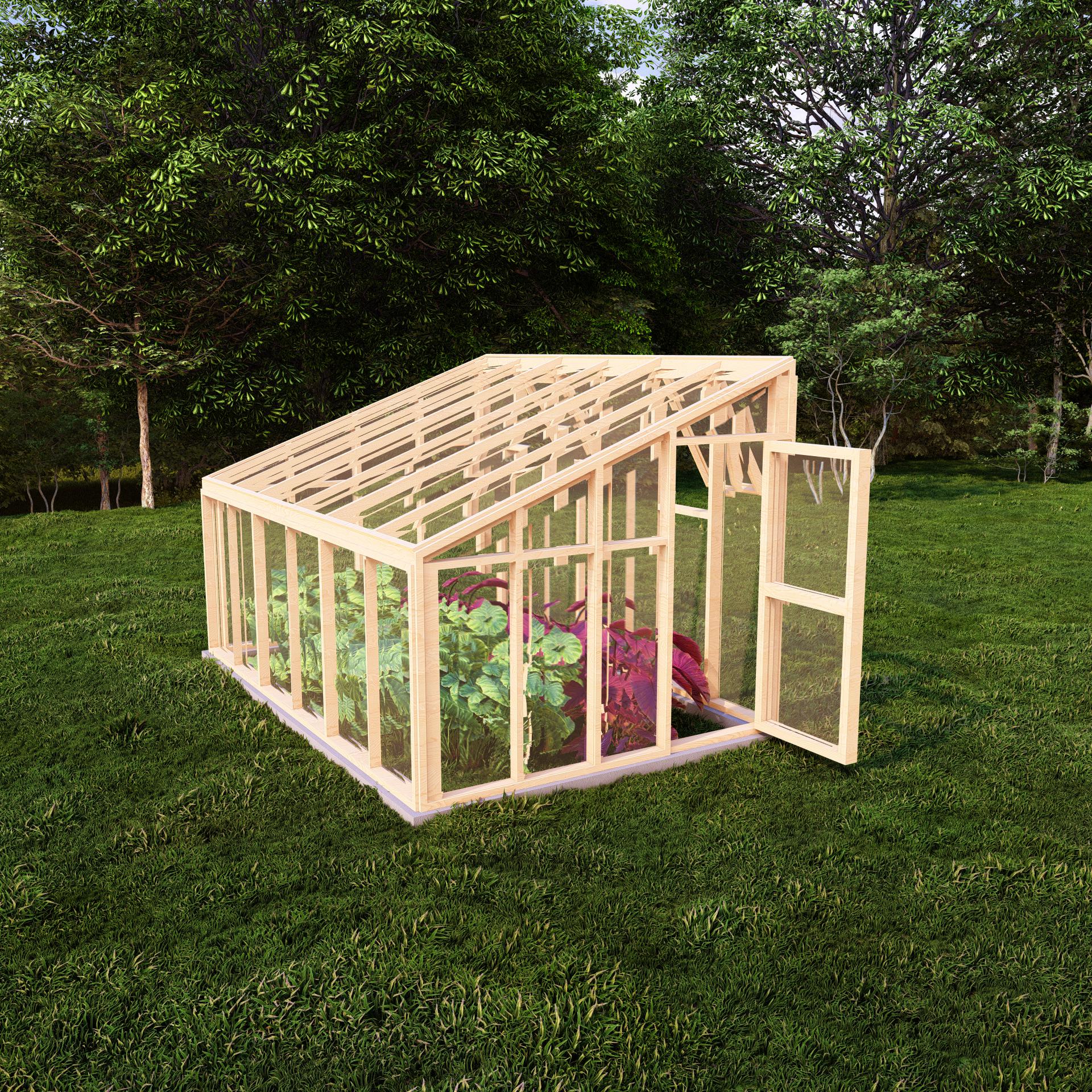 8x12 DIY Greenhouse Plans for Year-round Gardening, Modern Timber ...