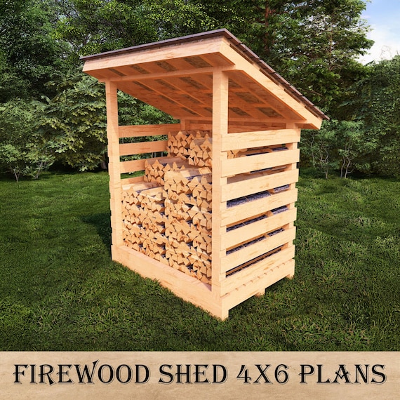 薪小屋 DIY木製薪小屋の設計図、前面開放型薪収納庫（PDFガイド） - Etsy 日本
