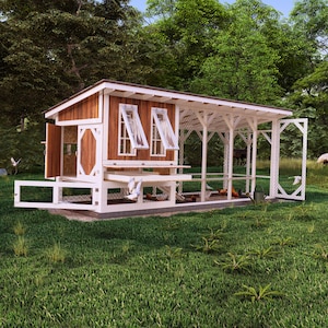 DIY Chicken Coop Plans for 16 Chickens, Build Your Own Chicken Coop, Easy-to-Follow PDF, Step-by-Step Instructions, Practical Coop & Run
