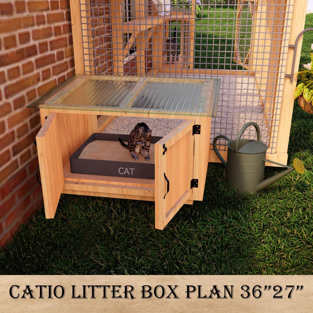 DIY Outdoor Catio Litter Box Plans, Weather-sheltered Cat Litter